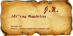 Járay Magdolna névjegykártya