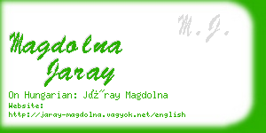 magdolna jaray business card